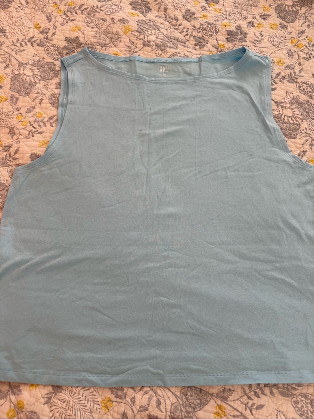 GAP XXL LADIES Light Aqua Sleeveless Tank Top